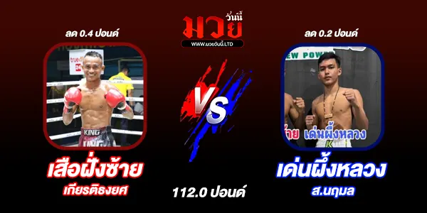 โปรแกรมมวยไทย วันจันทร์ที่ 21 ตุลาคม 2567