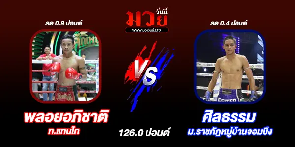 โปรแกรมมวยไทย วันพฤหัสบดีที่ 24 ตุลาคม 2567