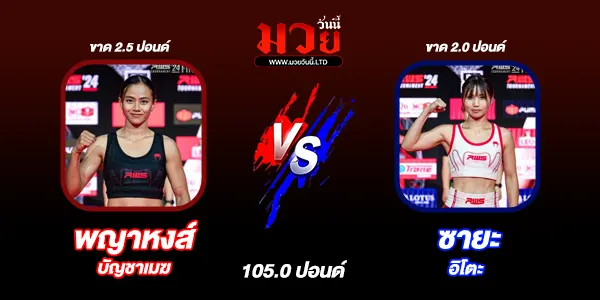 โปรแกรมมวยไทย วันเสาร์ที่ 19 ตุลาคม 2567