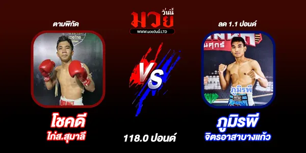 โปรแกรมมวยไทย วันศุกร์ที่ 22 พฤศจิกายน 2567