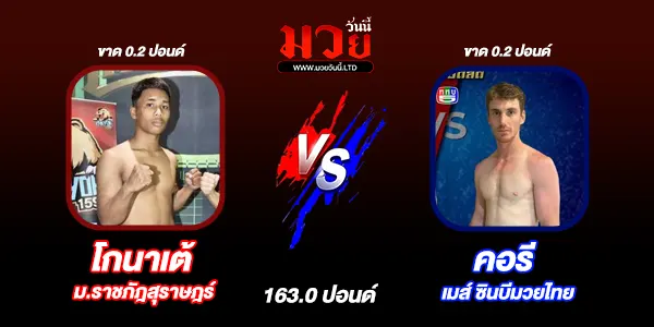 โปรแกรมมวยไทย วันพฤหัสบดีที่ 21 พฤศจิกายน