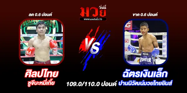 โปรแกรมมวยไทย วันพฤหัสบดีที่ 19 ธันวาคม 2567