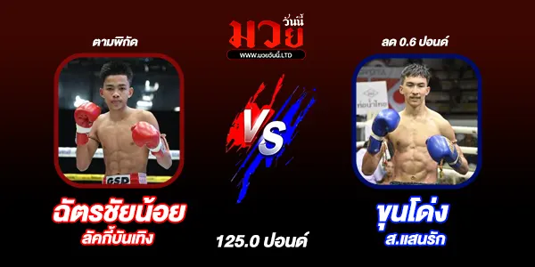 โปรแกรมมวยไทย วันอาทิตย์ที่ 22 ธันวาคม 2567