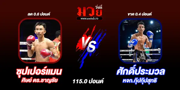 โปรแกรมมวยไทย วันพฤหัสบดีที่ 5 ธันวาคม 2567
