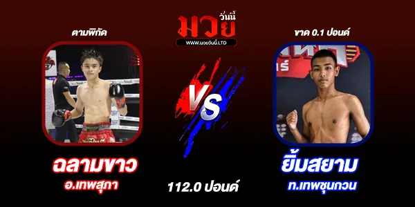 โปรแกรมมวยไทย วันอังคารที่ 17 ธันวาคม 2567