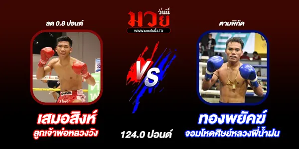 โปรแกรมมวยไทย วันอาทิตย์ที่ 22 ธันวาคม 2567