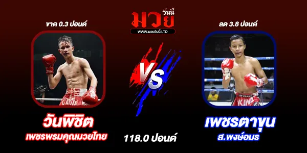 โปรแกรมมวยไทย วันอาทิตย์ที่ 22 ธันวาคม 2567