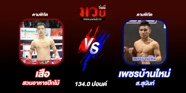 โปรแกรมมวยไทย วันอาทิตย์ที่ 1 ธันวาคม 2567