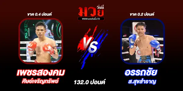 โปรแกรมมวยไทย วันศุกร์ที่ 20 ธันวาคม 2567