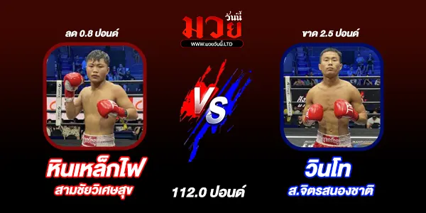 โปรแกรมมวยไทย วันอาทิตย์ที่ 1 ธันวาคม 2567