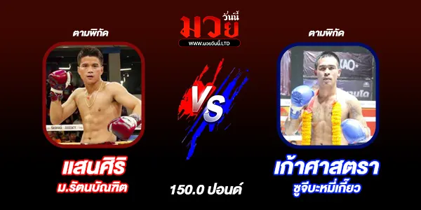 โปรแกรมมวยไทย วันอาทิตย์ที่ 29 ธันวาคม 2567