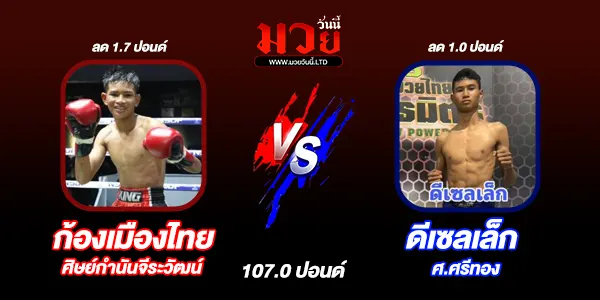 โปรแกรมมวยไทย วันพุธที่ 22 มกราคม 2568