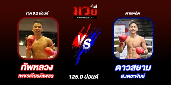 โปรแกรมมวยไทย วันอาทิตย์ที่ 6 เมษายน 2568