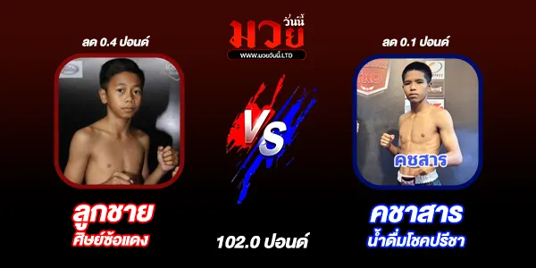 โปรแกรมมวยไทย วันอาทิตย์ที่ 13 เมษายน 2568