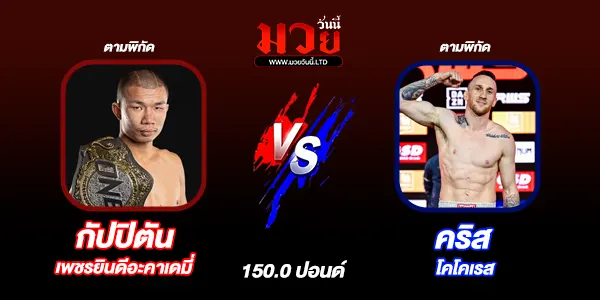 โปรแกรมมวยไทย วันเสาร์ที่ 19 เมษายน 2568