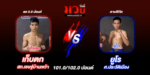 โปรแกรมมวยไทย วันอาทิตย์ที่ 20 เมษายน 2568