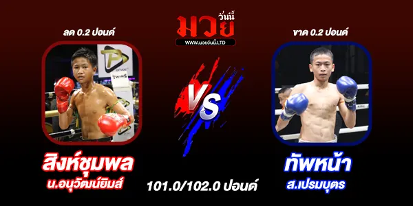 โปรแกรมมวยไทย วันพฤหัสบดีที่ 17 เมษายน 2568 