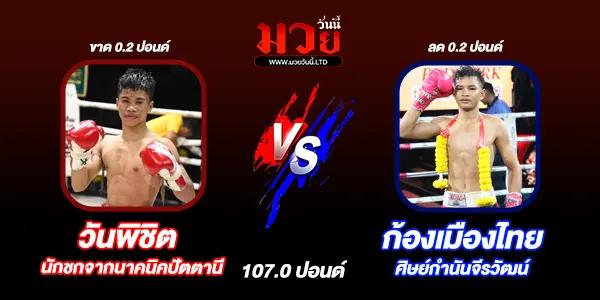 โปรแกรมมวยไทย วันจันทร์ที่ 21 เมษายน 2568