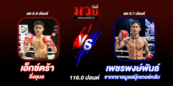 โปรแกรมมวยไทย วันอังคารที่ 22 เมษายน 2568 