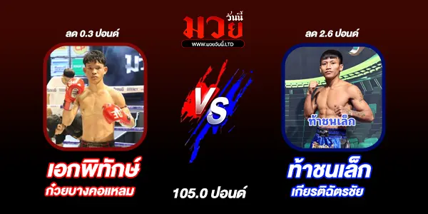 โปรแกรมมวยไทย วันพฤหัสบดีที่ 24 เมษายน 2568
