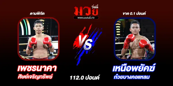 โปรแกรมมวยไทย วันอังคารที่ 29 เมษายน 2568