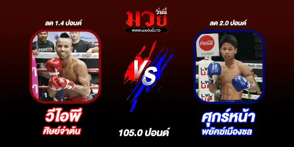 โปรแกรมมวยวันนี้