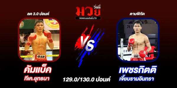 โปรแกรมมวยไทย วันอาทิตย์ที่ 27 เมษายน 2568