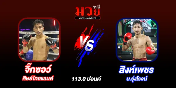 โปรแกรมมวยวันนี้