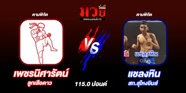 โปรแกรมมวยวันนี้