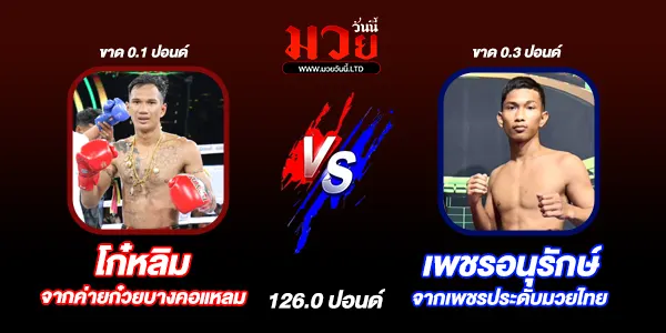 โปรแกรมวยวันนี้