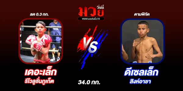 โปรแกรมมวยวันนี้