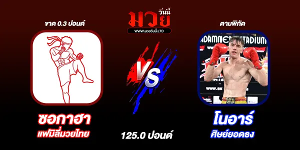 โปรแกรมมวยวันนี้