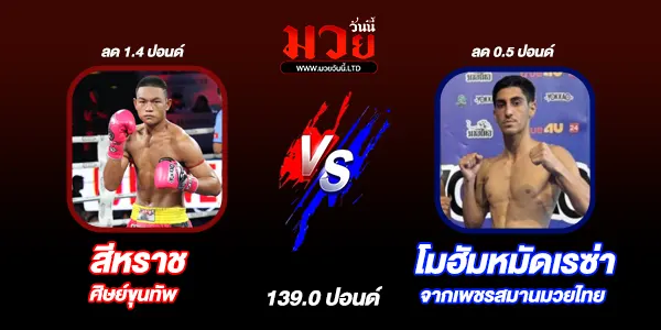 โปรแกรมมวยวันนี้
