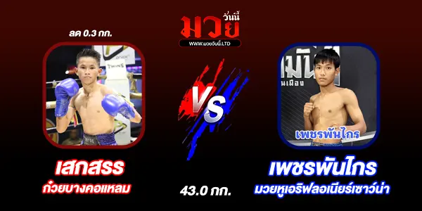 โปรแกรมมวยวันนี้