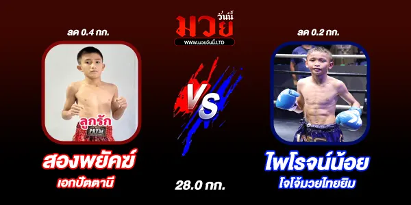 โปรแกรมมวยไทย วันศุกร์ที่ 23 พฤษภาคม 2568 
