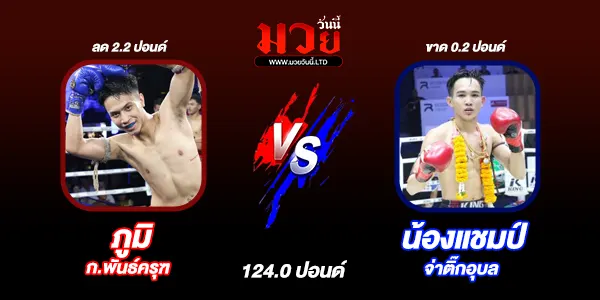 โปรแกรมมวยไทย วันพุธที่ 7 พฤษภาคม 2568 