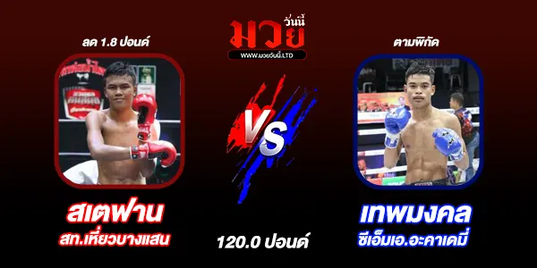 โปรแกรมมวยวันนี้
