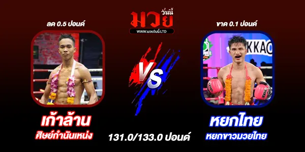 โปรแกรมมวยไทย วันพุธที่ 7 พฤษภาคม 2568 