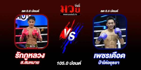 โปรแกรมมวยวันนี้