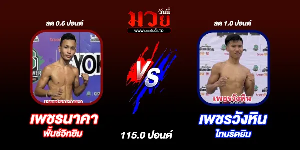โปรแกรมมวยวันนี้