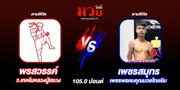 โปรแกรมมวยวันนี้