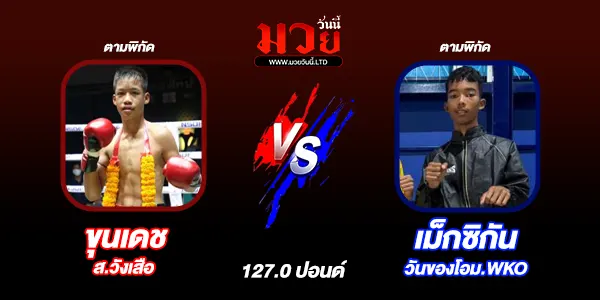 โปรแกรมมวยวันนี้