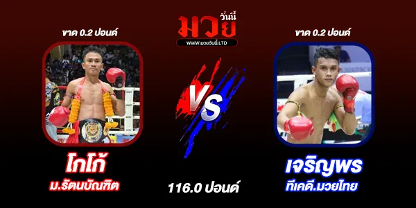 โปรแกรมวยวันนี้