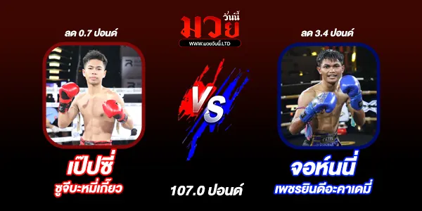 โปรแกรมมวยไทย วันพฤหัสบดีที่ 5 มิถุนายน 2568