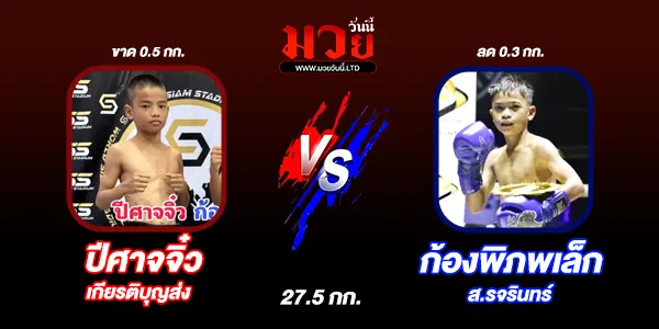 โปรแกรมมวยไทย วันศุกร์ที่ 27 มิถุนายน 2568 