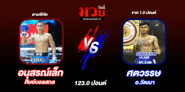 โปรแกรมมวยวันนี้