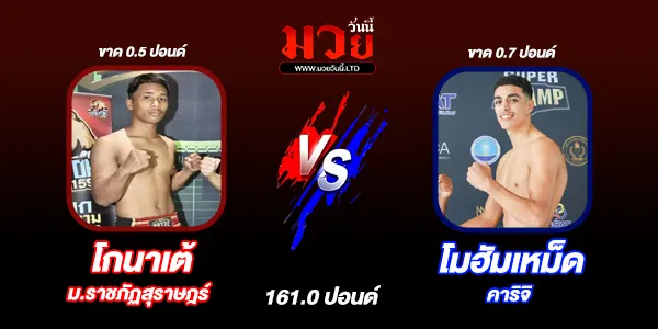 โปรแกรมมวยวันนี้