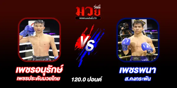 โปรแกรมมวยไทย วันอังคารที่ 17 มิถุนายน 2568 