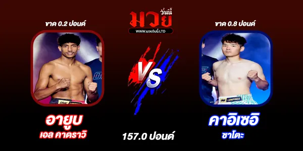 โปรแกรมมวยวันนี้