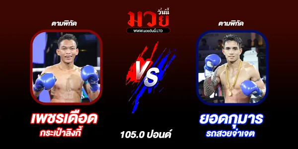 โปรแกรมมวยไทย วันอาทิตย์ที่ 29 มิถุนายน 2568 